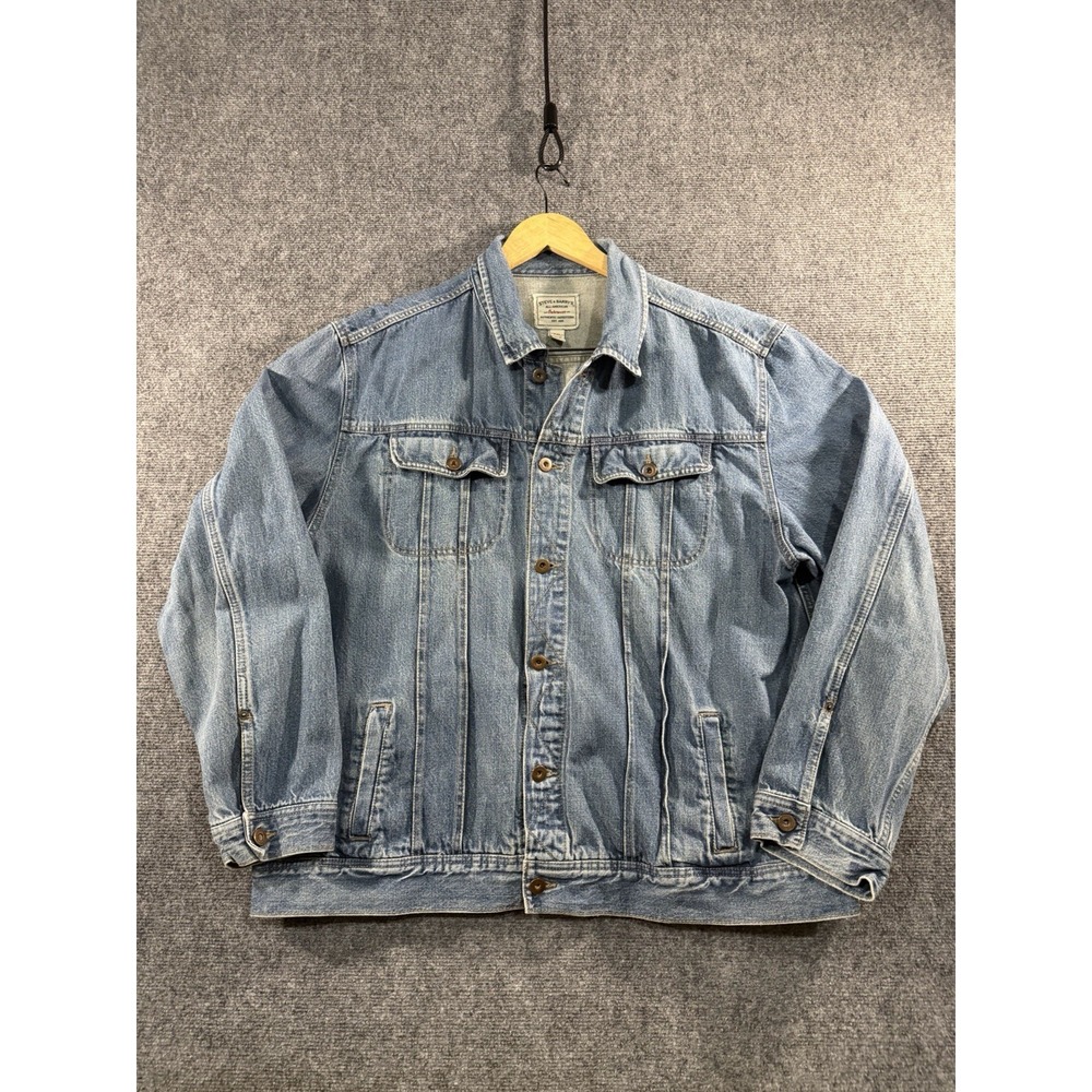 Steve & Barry's Men's 2XL Denim Jean Jacket Light Wash Trucker Western Y2K